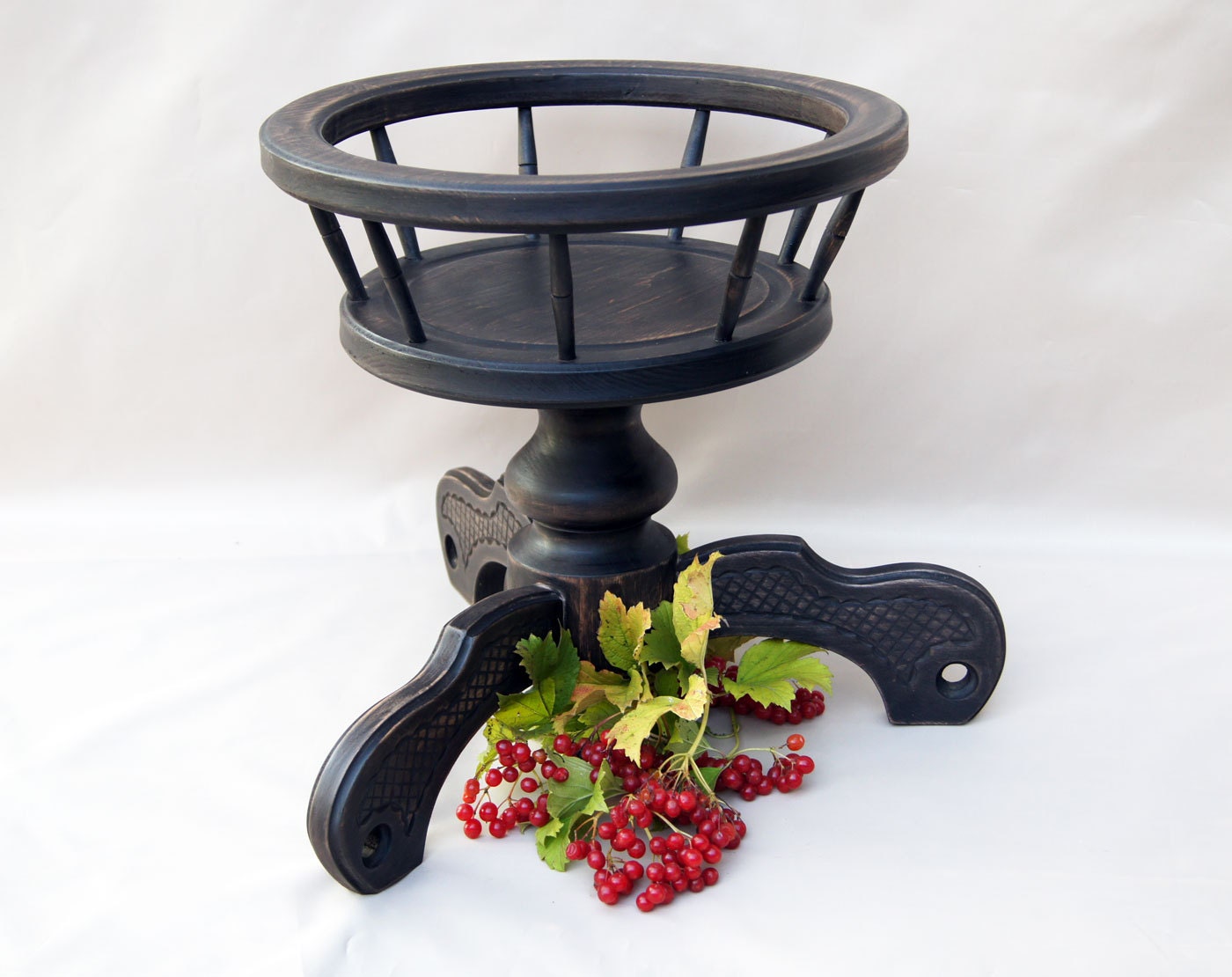 Black wooden planter stand Indoor wood plant stands Wooden 