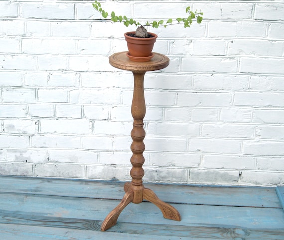 Large Plant Stand With Pot Mid Century Modern Planter Wood Plant
