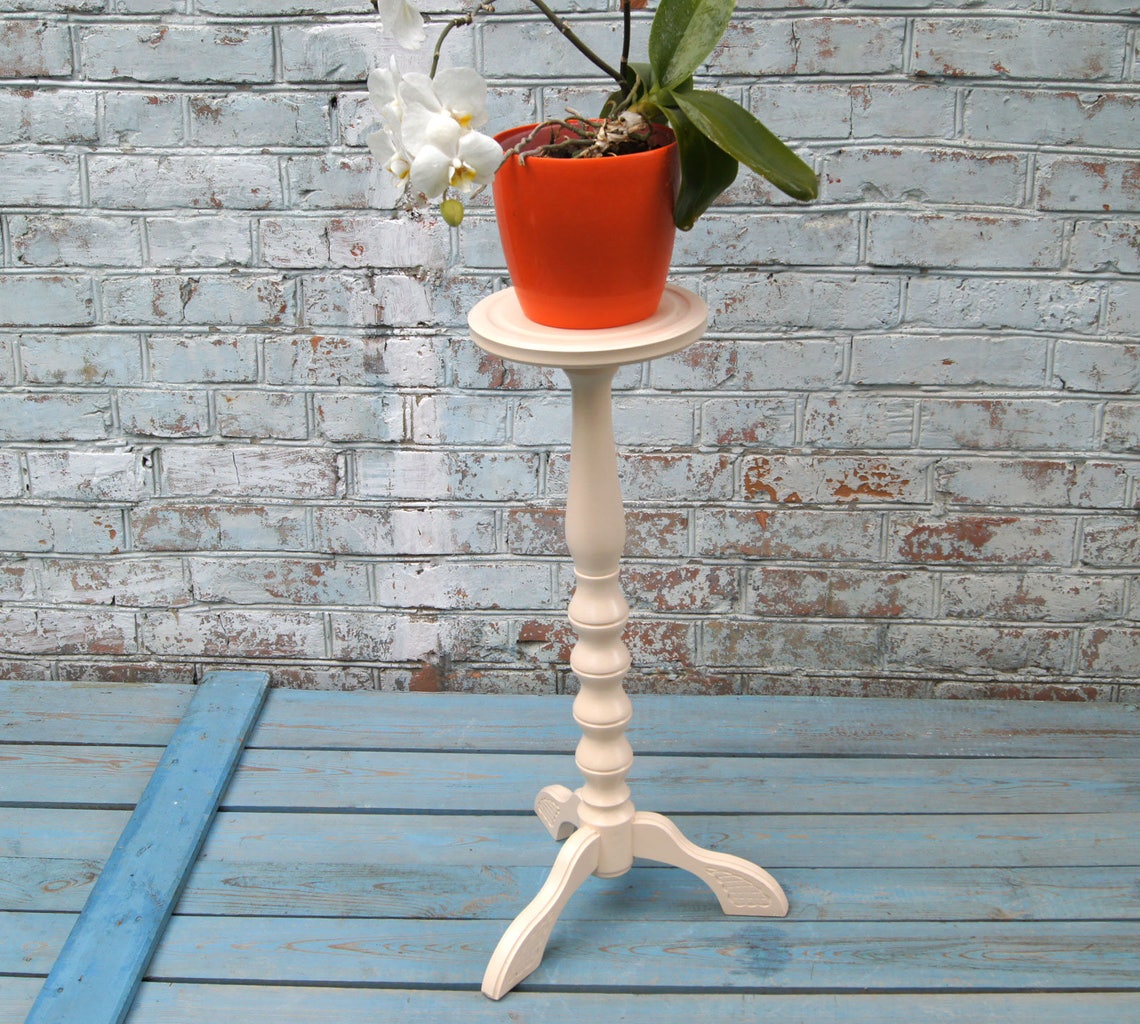 Set 3 wood plant stands indoor Pedestal planter stands Tall Etsy