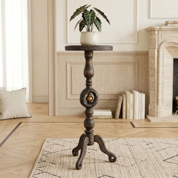 Tall Wooden Planter Stand; 44