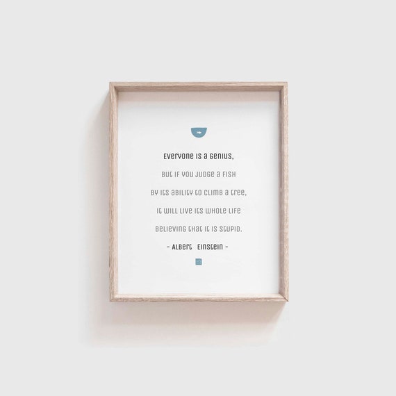 Albert Einstein Quote Print Einstein Quote Poster Quote Art | Etsy