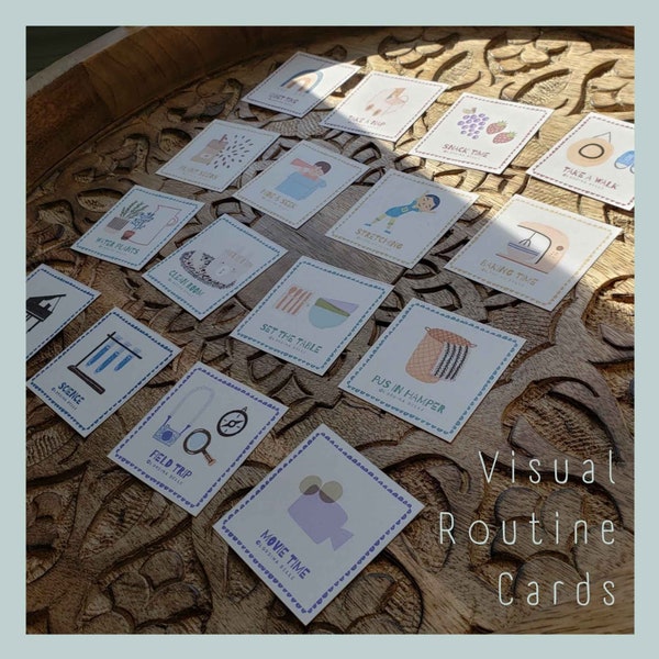 Visual Schedule Cards for Kids, Daily Routine Cards, Toddler Daily Rhythm Cards, Chore Cards, Printable Routine Cards, Reward Cards Print