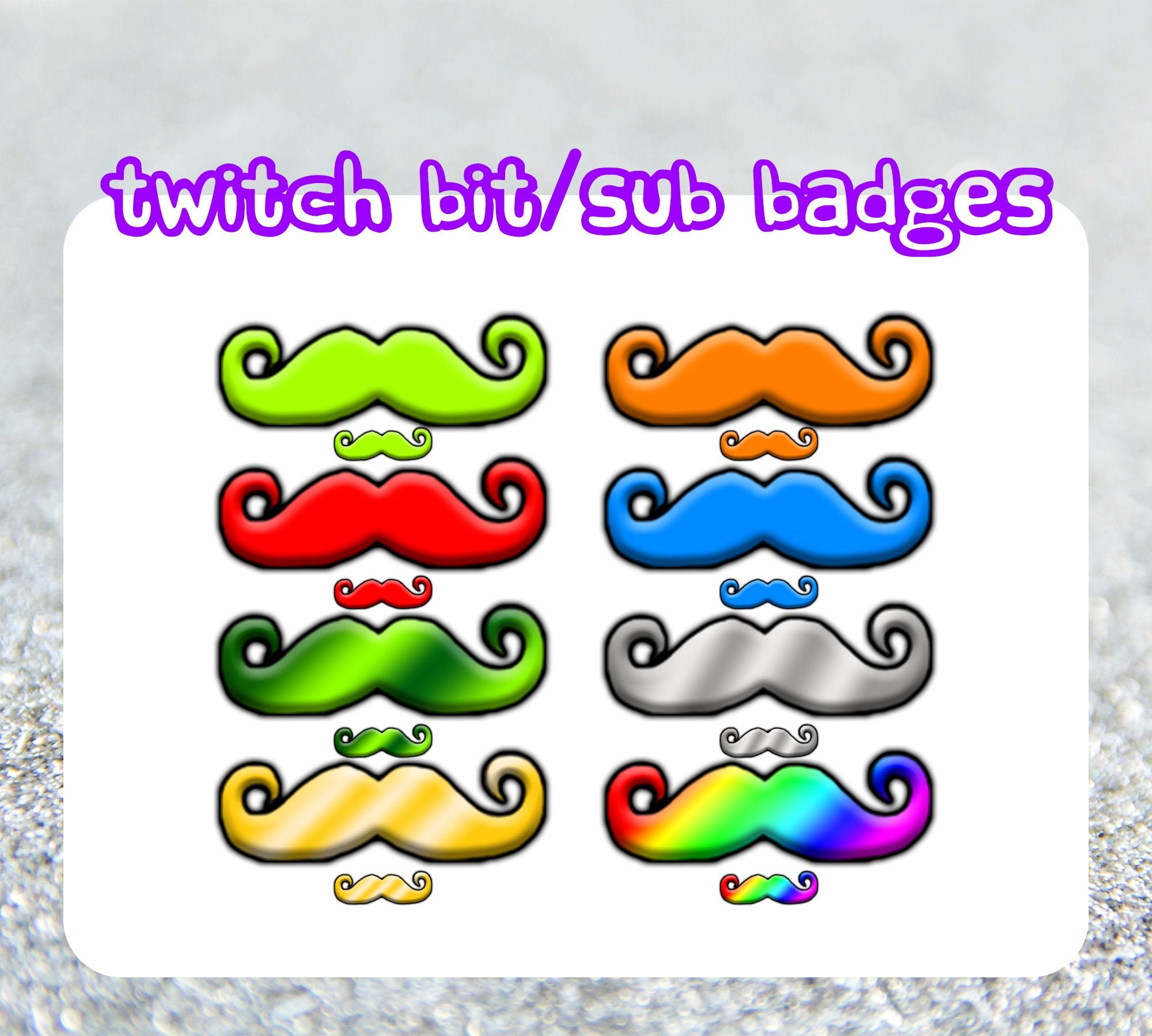 Mustache Twitch Sub Bit Badges Cheer Subscriber Graphics Etsy Mustache Twitch Sub Bit Badges Cheer Subscriber Graphics Etsy
