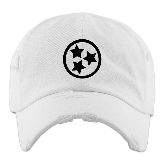 Black Tristar Silicon Patch Dad Hats
