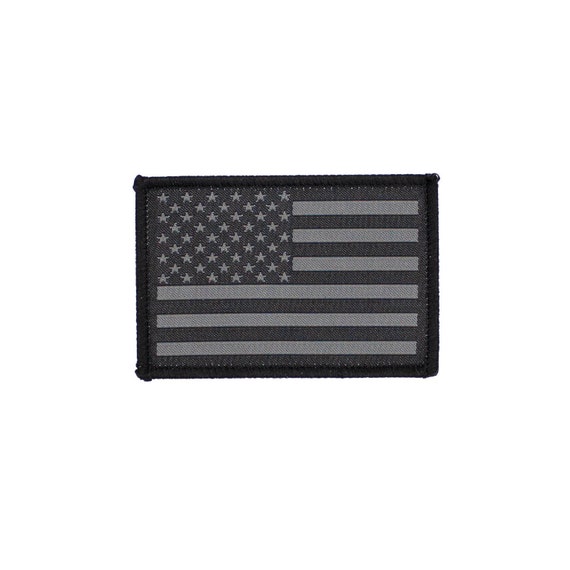 Black American Flag Woven Patch