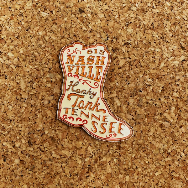 Soft Enamel Pin - Nashville Boot