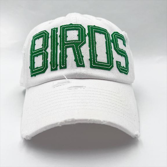 BIRDS Dad Hat With Kelly Green Letters