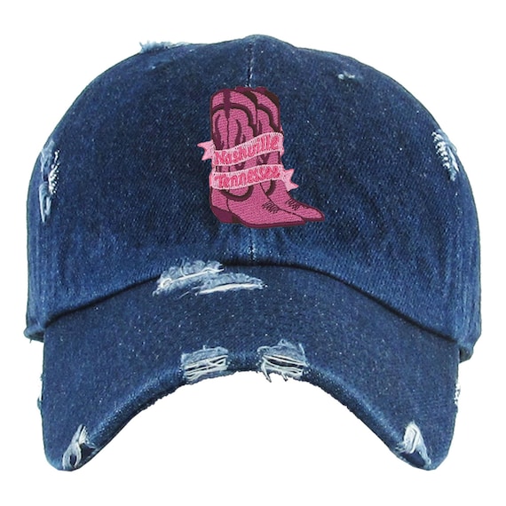 Pink Nashville Tennessee Boot Patch Dad Hats