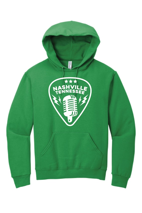 Nashville Tennessee Guitar Pick Adult Unisex Hoodie