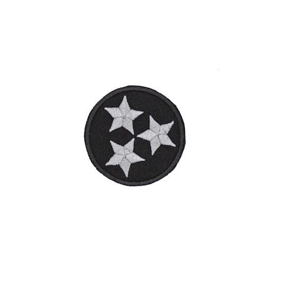 Black Tristar Embroidered Patch