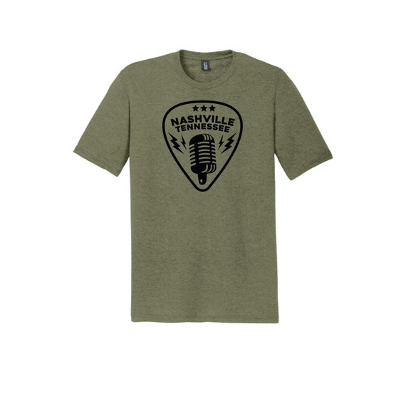 Nashville Tennessee Guitar Pick Adult Unisex T-Shirt