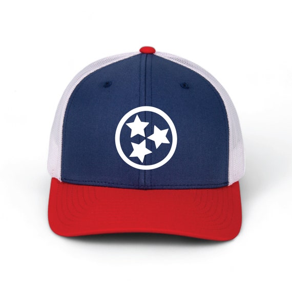 White Tristar Silicon Patch Trucker Hat