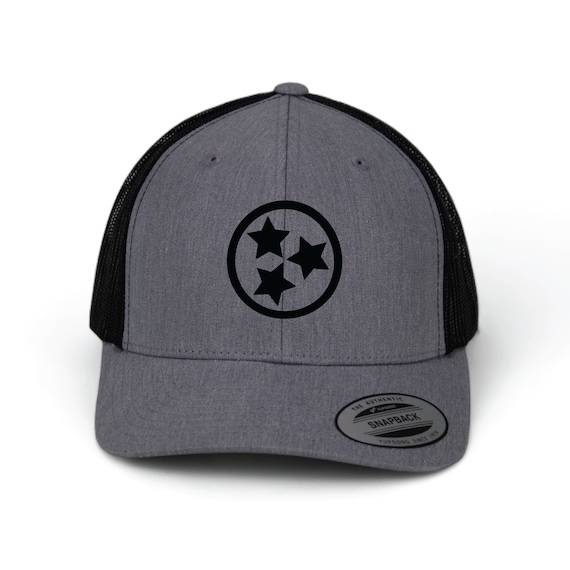 Black Tristar Silicon Patch Trucker Hats