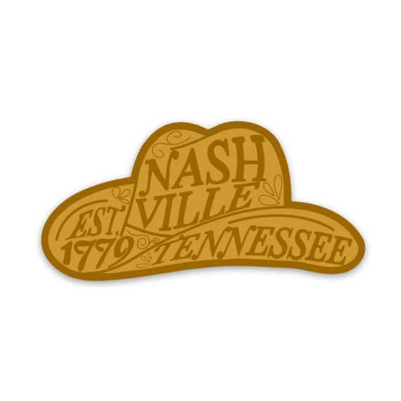Nashville Tennessee Cowboy Hat Sticker