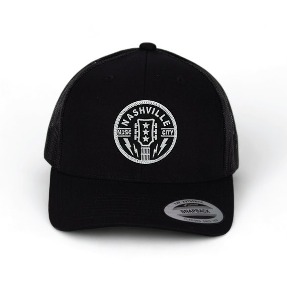 Nashville Music City Guitar Patch Trucker Hats