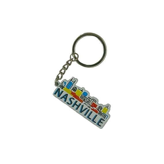 Metal Nashville Skyline Keychain