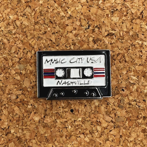 Soft Enamel Pin - Music City Nashville Cassette
