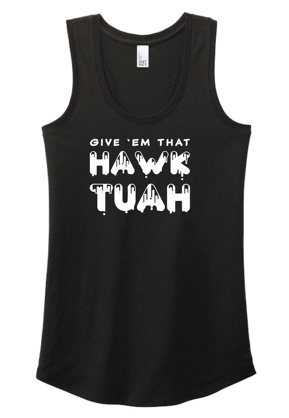 Give 'Em That Hawk Tuah Racerback Tank Top
