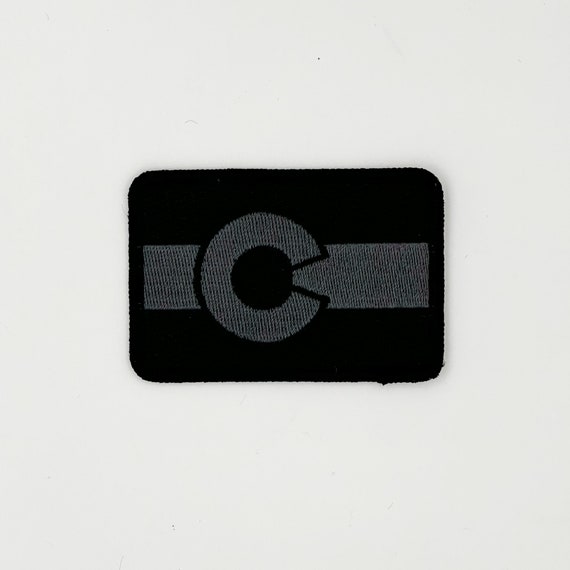 Black Colorado Flag Embroidered Patch