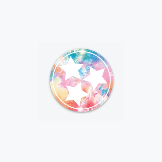 Tennessee Tie Dye Tristar Sticker