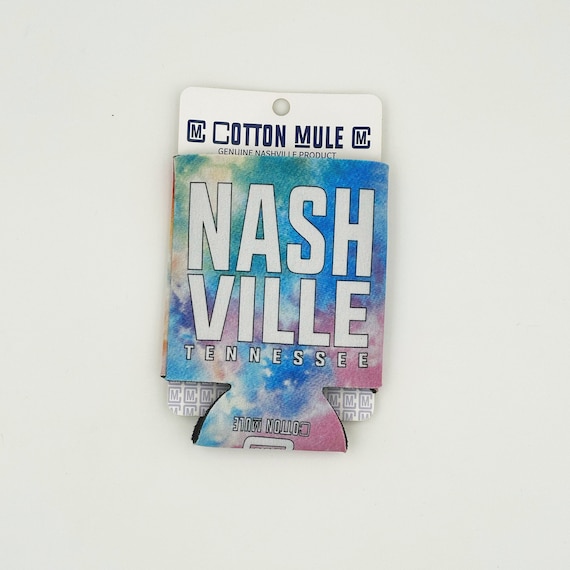 Stacked Nashville Tennessee Tie Dye Can Cooler