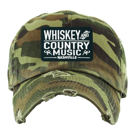Whiskey and Country Music Nashville Patch Dad Hats