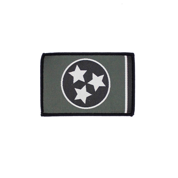 Black Tennessee Tristar Flag Woven Patch