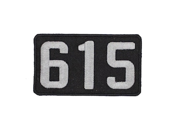 615 Area Code Embroidered Patch