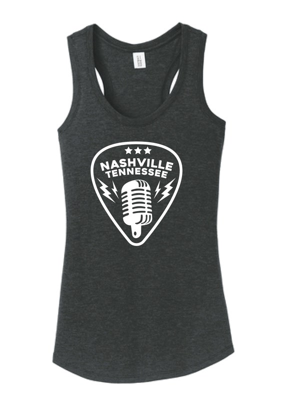 Nashville Tennessee Guitar Pick Racerback Tank Top