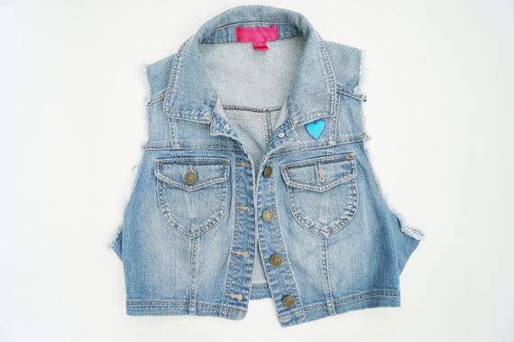 girls denim vest
