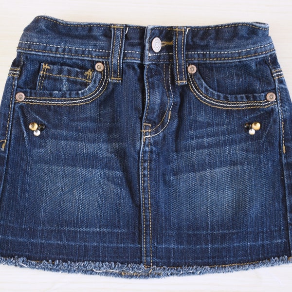 Girls Denim Skirt Etsy