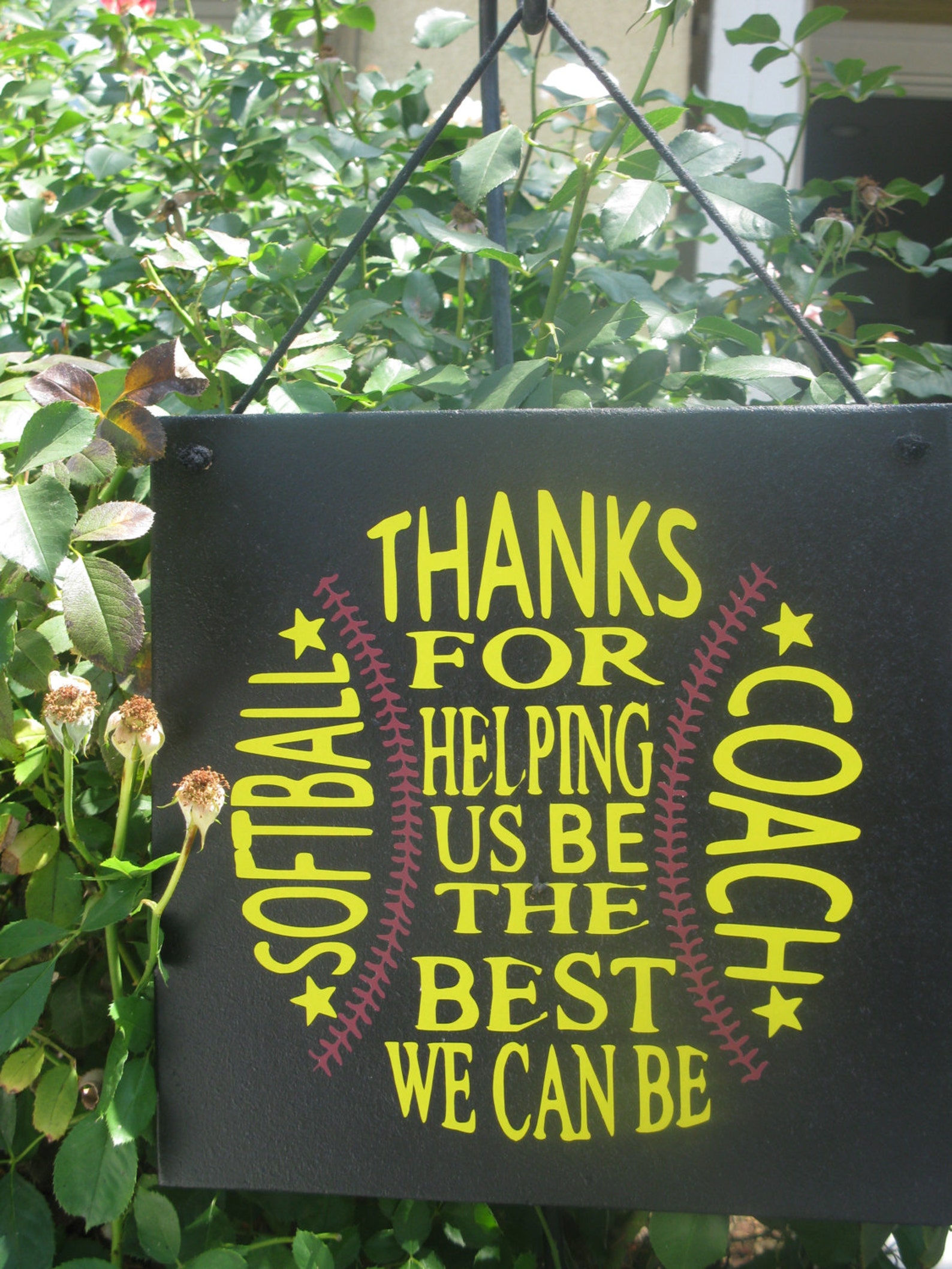 Softball Coaches Plaque Softball Plaque Coaches Plaque Etsy