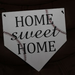 Home Sweet Home, Baseball Homeplate Plaque, Baseball Homeplate Sign, Baseball Plaque, Baseball Sign, Home Plate Plaque