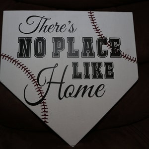 There's No Place Like Home, Baseball Homeplate Plaque, Baseball Homeplate Sign, Baseball Plaque, Baseball Sign, Home Plate Plaque