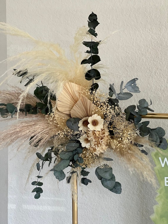 Natural Dried Pampas Grass Bonquet, Boho Home Decor Bouquet, Dried Flowers  for Wedding Floral Arrangements Wall Bathroom Decor