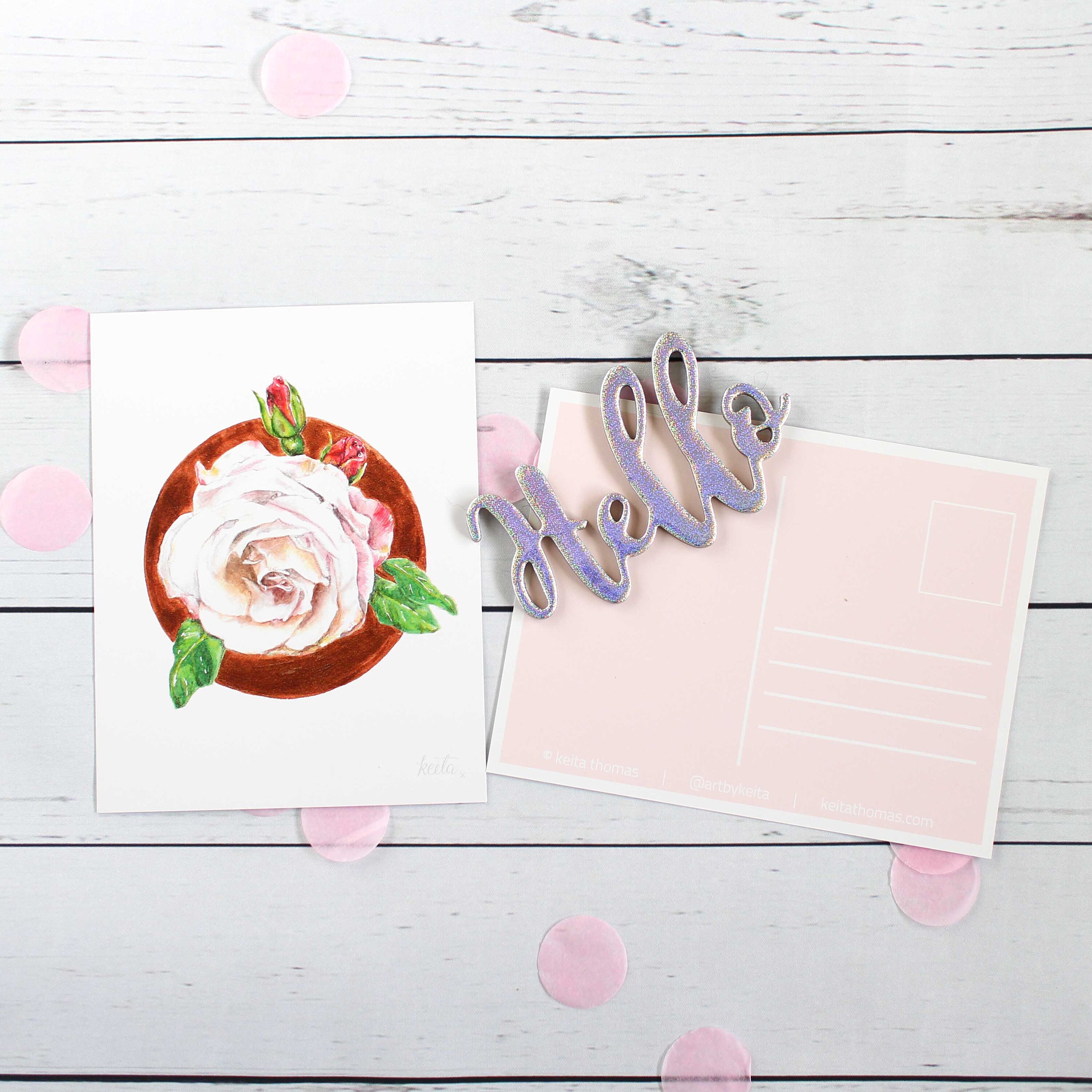ROSE POSTCARDS Rose set of 7 postcards. Rose postcard Etsy