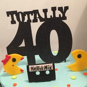 40th Birthday 80&#39;s style topper