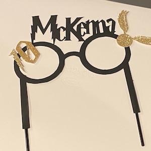Personalized Wizard themed cake topper