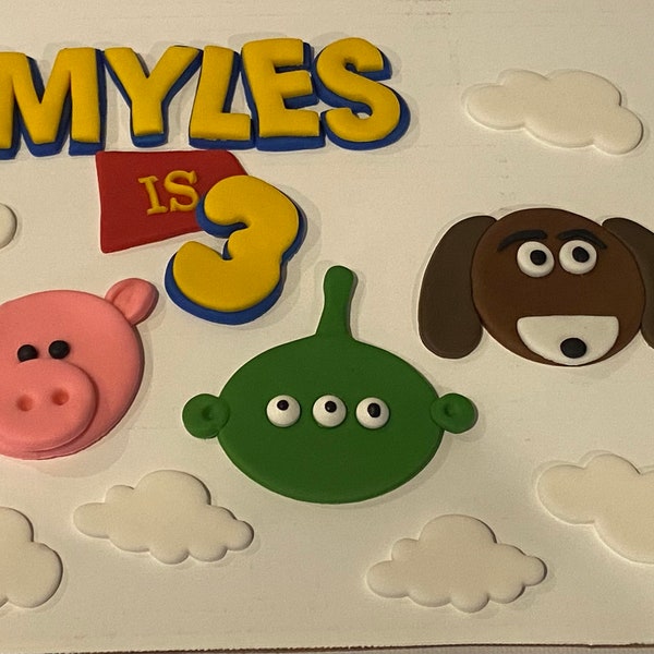 Fondant Toy Story inspired cake topper set