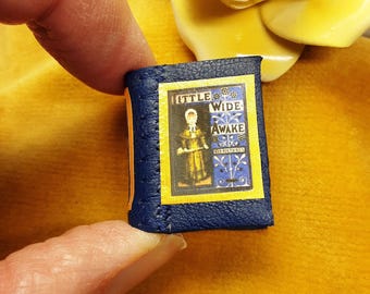 Little Wide Awake: a miniature book leather-bound in 12th scale