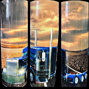 Semi Truck 20 Oz Skinny Tumbler