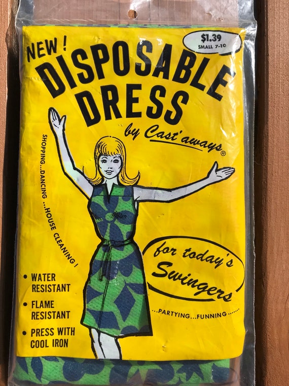 1960's Disposable Dress by Cast'aways Etsy
