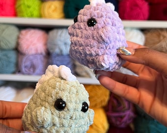 Mini Dino Crochet Desk Buddy Stress Ball