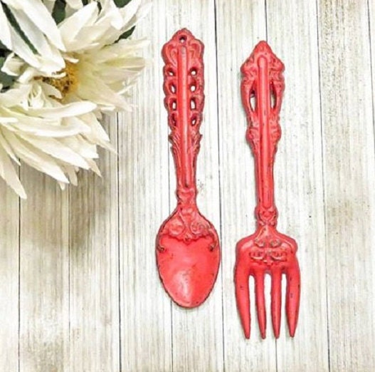 Spoon and Fork Fork and Spoon Wall Art Fork and Spoon Wall | Etsy