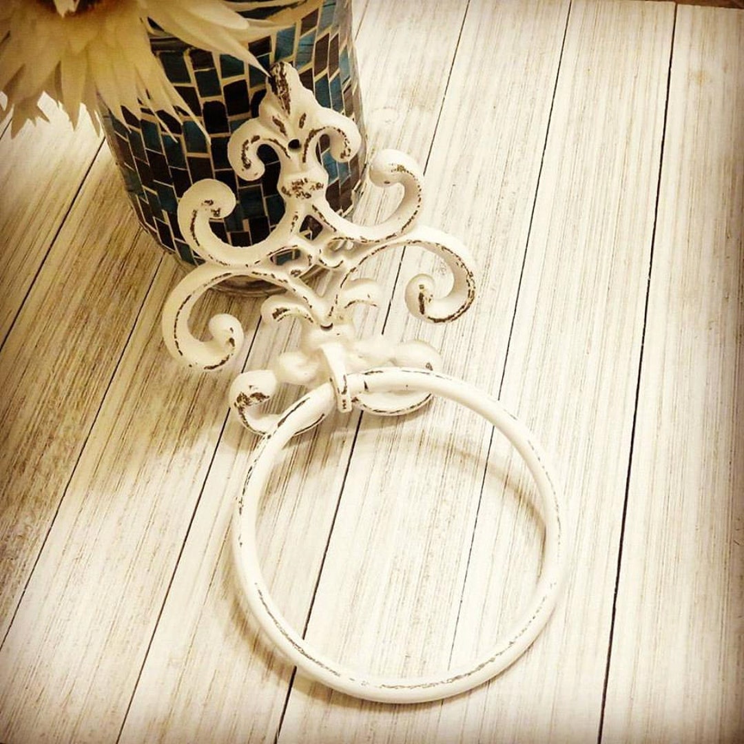Hand Towel Holder Towel Ring French Country Towel Hanger Etsy