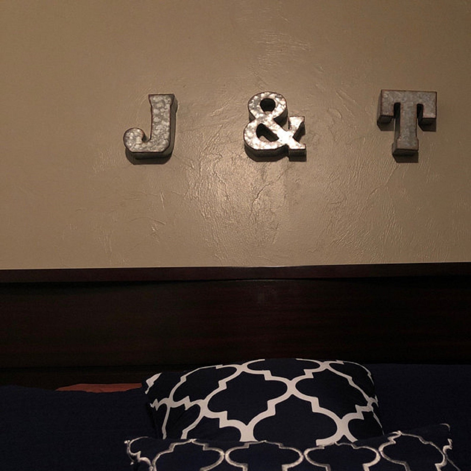 7 Metal Letters Metal Wall Letters Large Metal Etsy