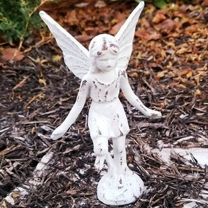 Fairy ornament ceramic fairy garden fairy. shy fairy figurine