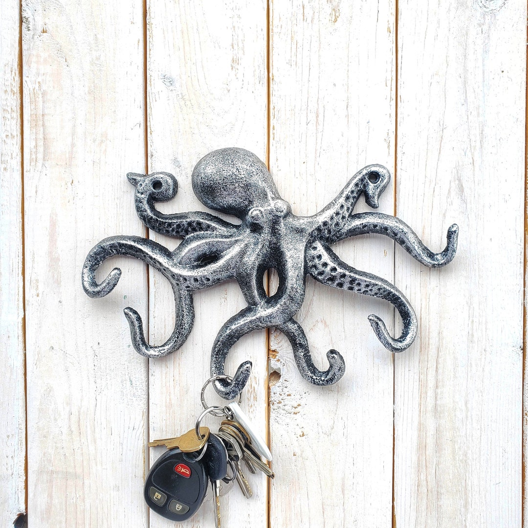 Octopus Key Holder Towel Holder Towel Hanger Octopus Decor Etsy