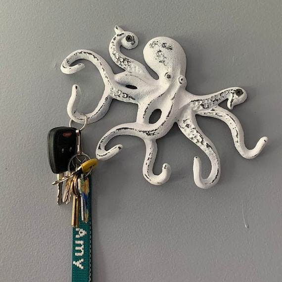 Octopus Key Holder Towel Holder Towel Hanger Octopus Decor Etsy