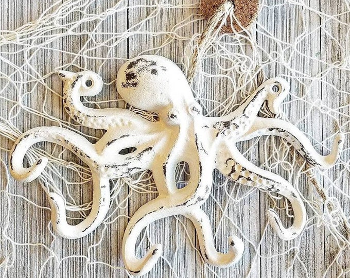 Octopus Key Holder Towel Holder Towel Hanger Octopus Decor Etsy